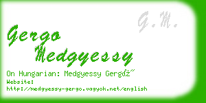 gergo medgyessy business card